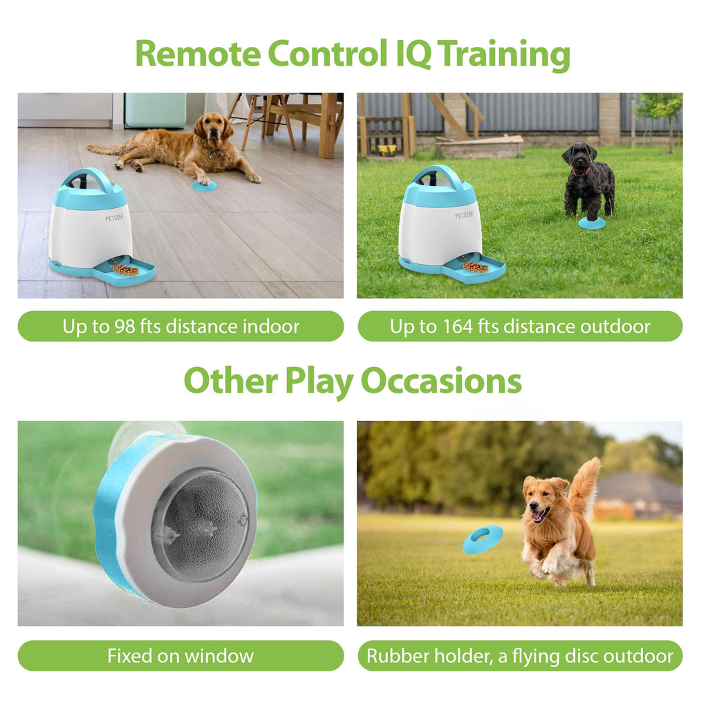 PETGEEK Dog Food Dispenser Toy — Interactive Treat Puzzle, 400ml, USB-Rechargeable