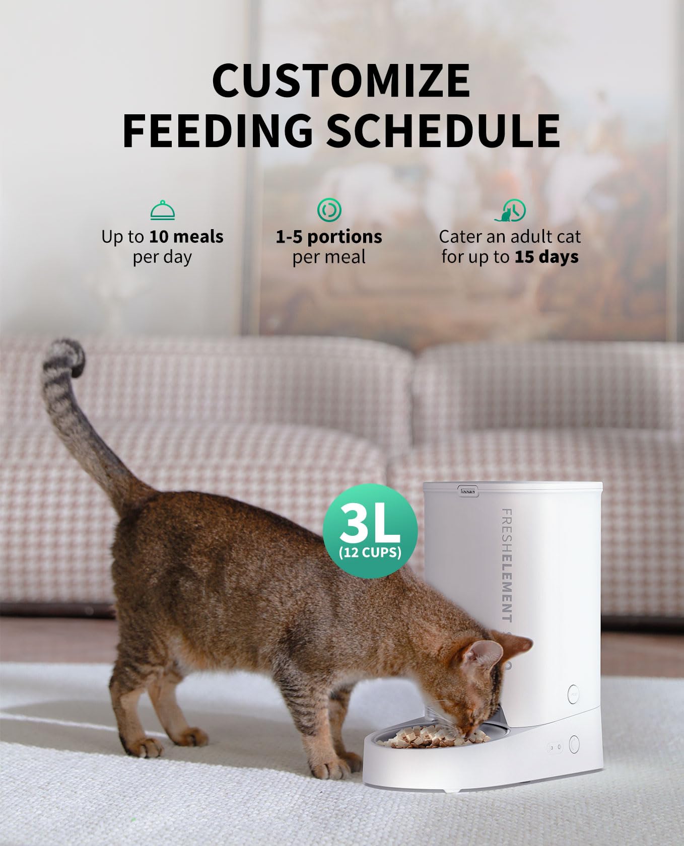 PETKIT Automatic Cat & Dog Feeder — 2.4G WiFi, 10 Meals/Day, 3L Capacity, Fresh-Lock System