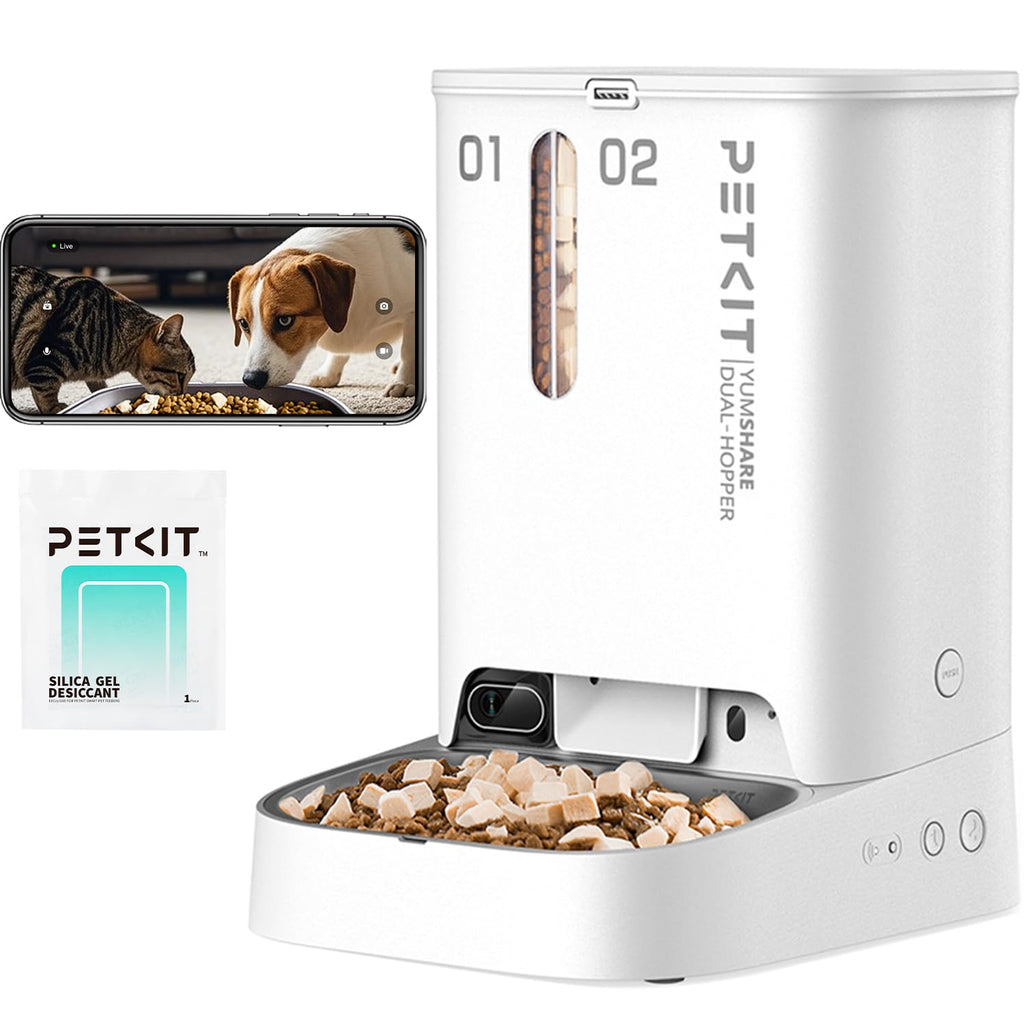 PETKIT Automatic Cat & Dog Feeder with Camera — AI Motion, 1080P HD Night Vision, 2.4G WiFi