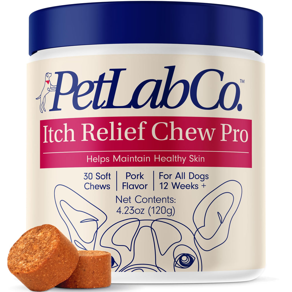 PetLab Co. Itch Relief Chew Pro for Dogs – Omega-3 Skin Support & Seasonal Allergy Help