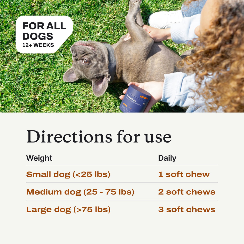PetLab Co. Itch Relief Chew Pro for Dogs – Omega-3 Skin Support & Seasonal Allergy Help