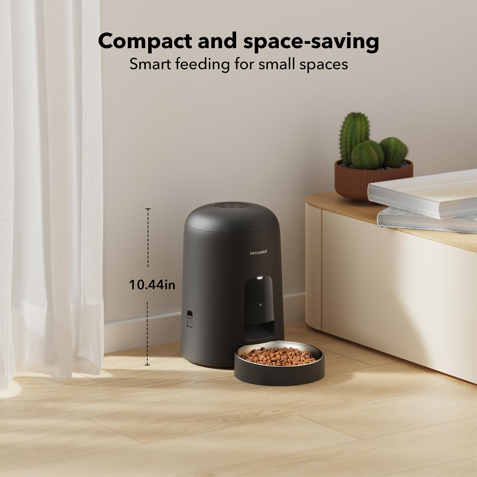 PETLIBRO Air Automatic Cat Feeder 2L – Wi‑Fi Timed, Battery-Operated