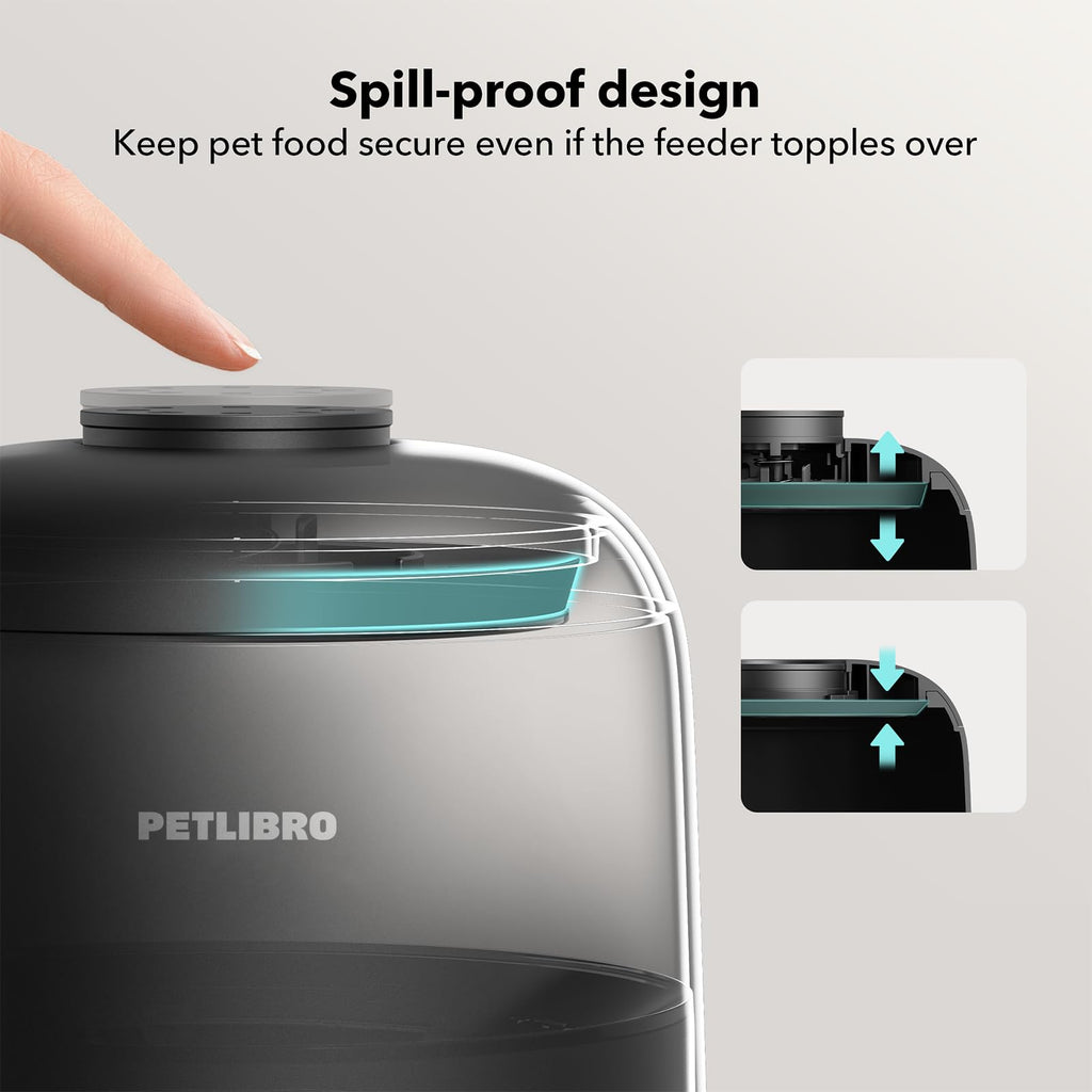 PETLIBRO Air Automatic Cat Feeder 2L – Wi‑Fi Timed, Battery-Operated