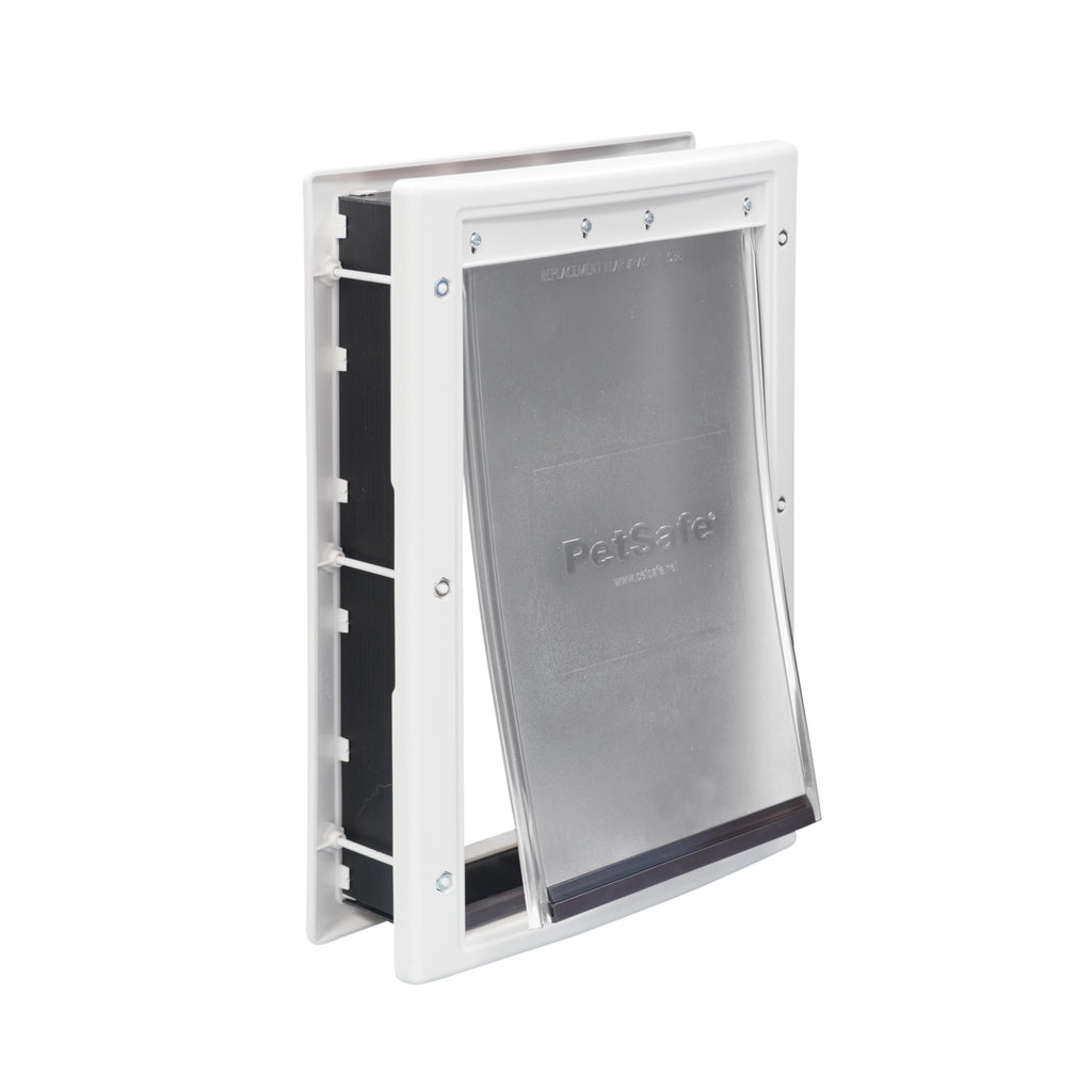 PetSafe Plastic Pet Door – Easy Install for Wood, PVC, Metal & Paneled Doors (Up to 40 lb)