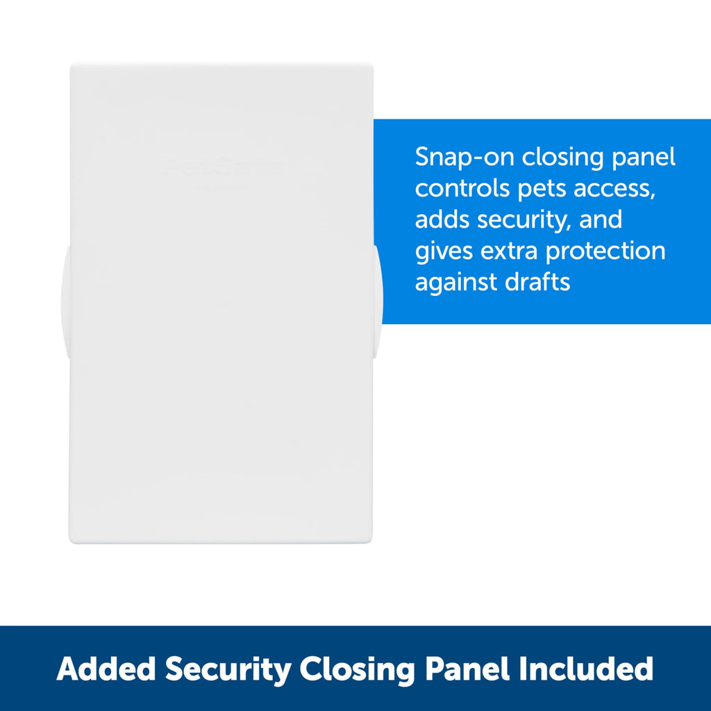 PetSafe Plastic Pet Door – Easy Install for Wood, PVC, Metal & Paneled Doors (Up to 40 lb)
