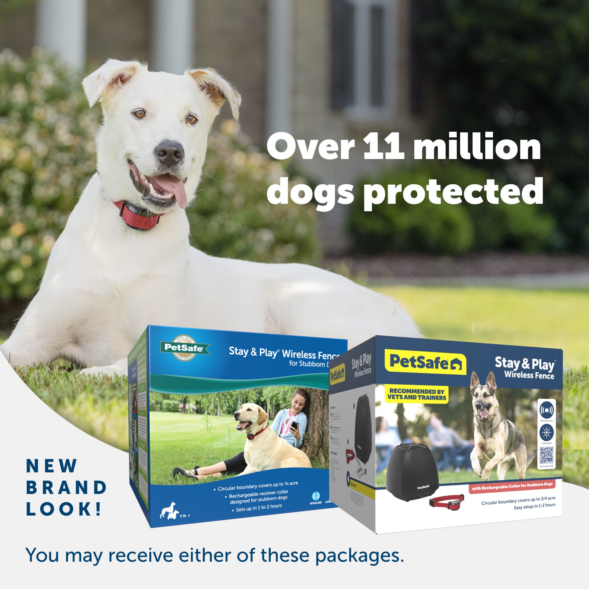 PetSafe Stay & Play Wireless Fence for Stubborn Dogs – Up to 3/4 Acre
