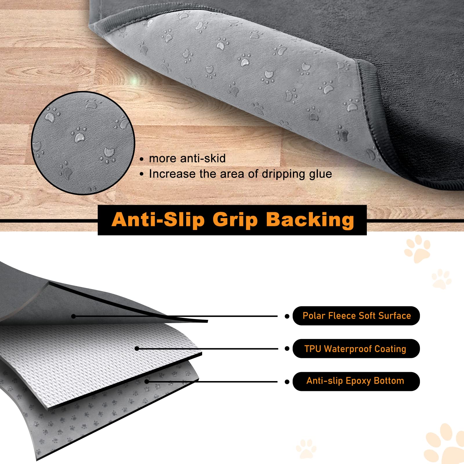 PICK FOR LIFE Washable Dog Pads 48x60 | Reusable Non-Slip Whelping & Training Mats
