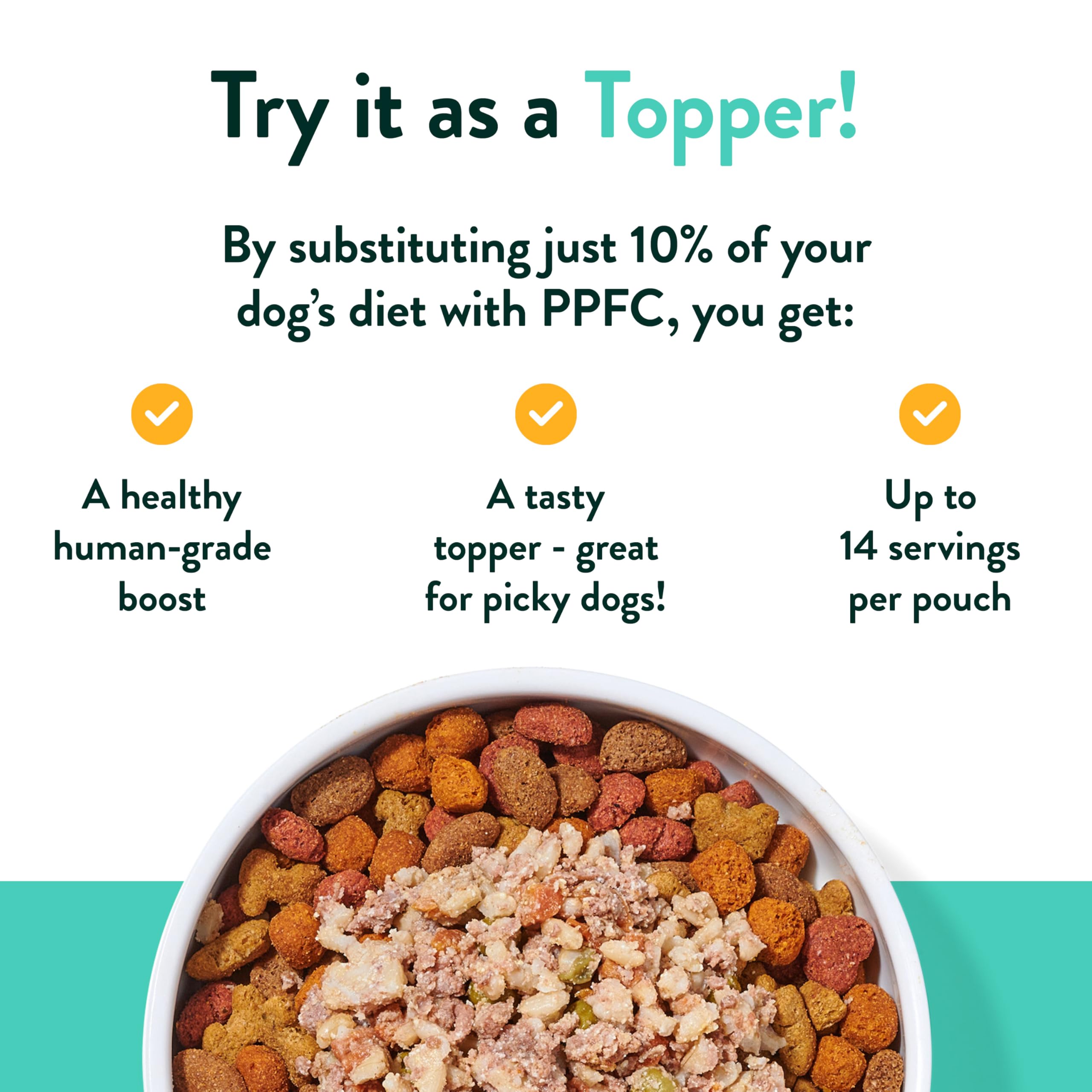 Portland Pet Food Company Fresh Dog Food Pouches — Human-Grade Wet Meals & Topper Mix-Ins (Gluten-Free, Limited Ingredient) | 8-Pack Variety