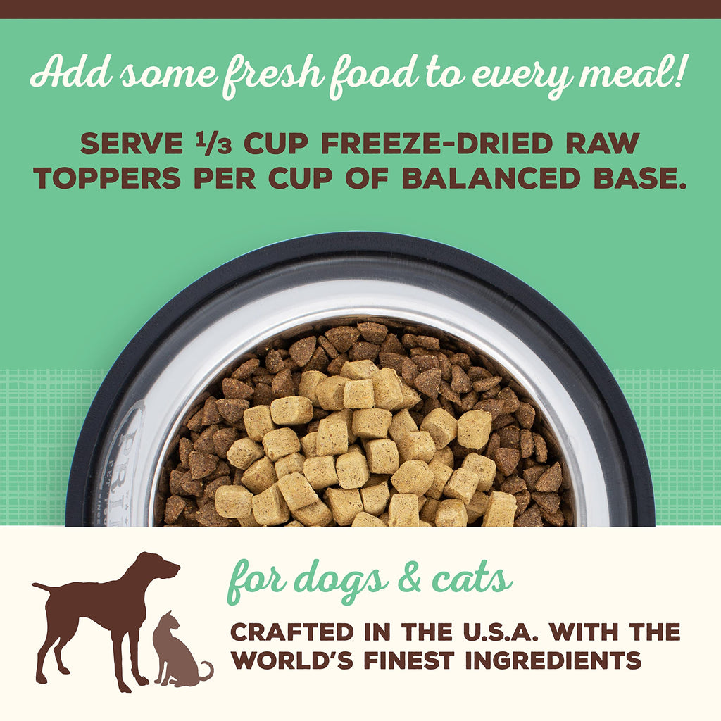 Primal Pet Foods: Dog & Cat Toppers — Grain-Free, Probiotic, Freeze-Dried Treats (Chicken, 18 oz)