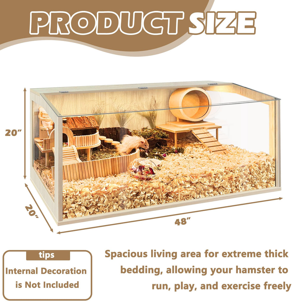 PROLEE Hamster Cage Chew Proof — Openable Top Habitat for Hamsters, Guinea Pigs & Small Pets