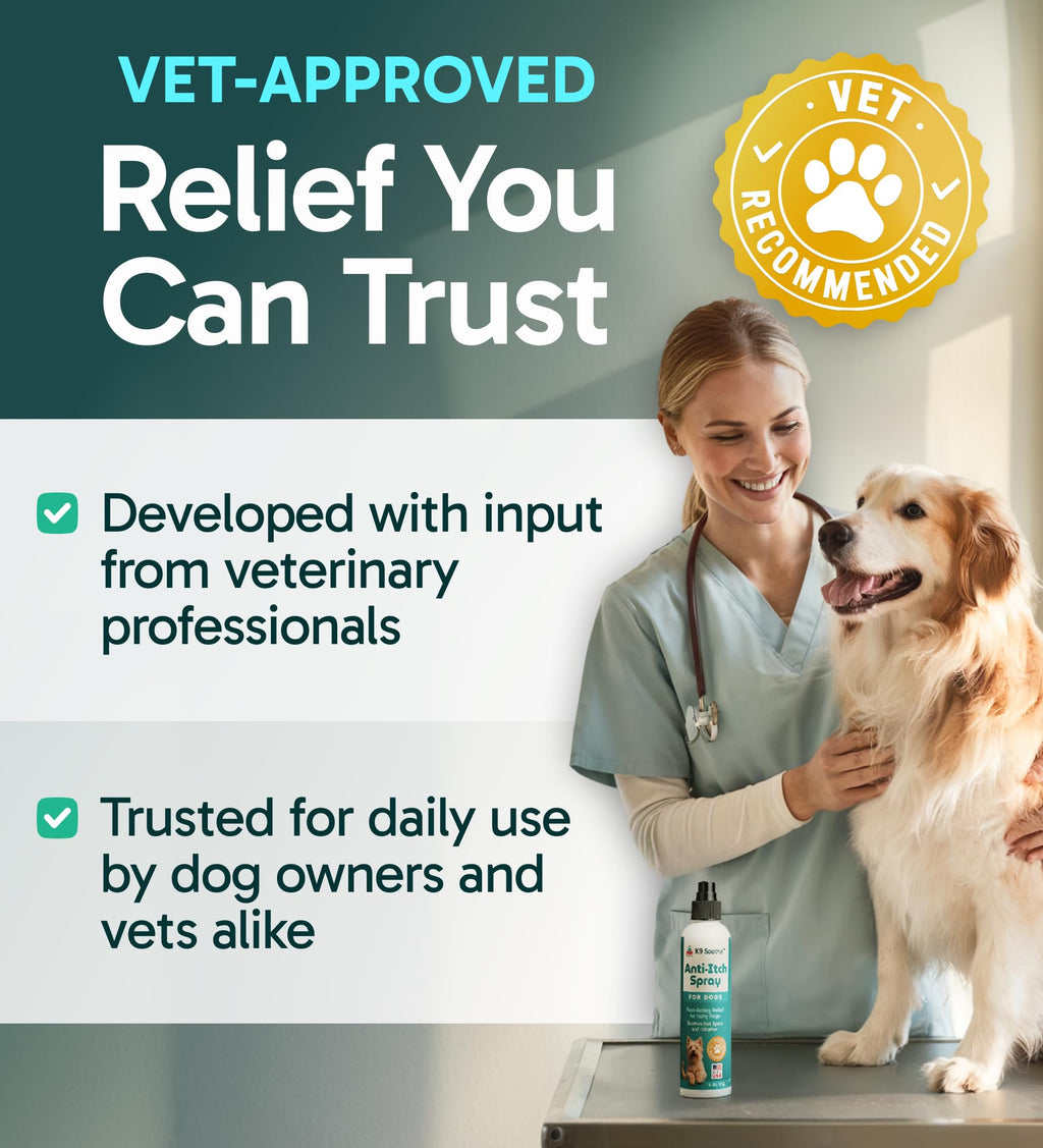 Pup Labs K9 Soothe Anti Itch Spray for Dogs with Aloe, Rose & Coconut | Natural Hot Spot Treatment