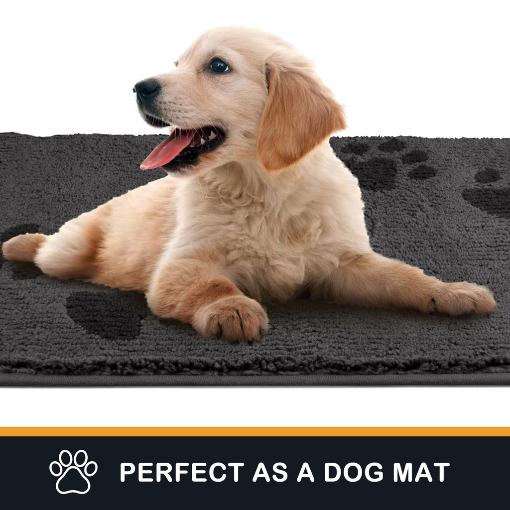PURRUGS Dirt Trapping Door Mat 32x47 | Non-Slip, Machine Washable Microfiber Entry Rug