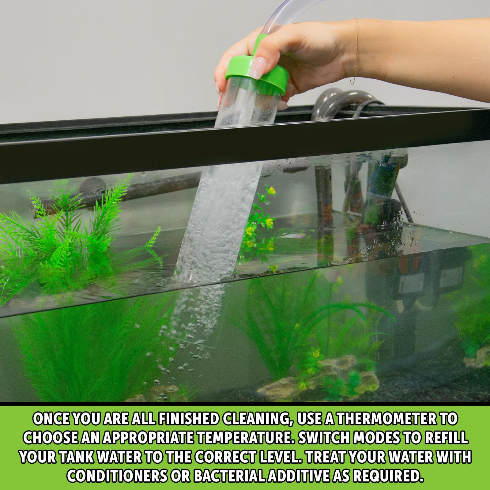 Python No Spill Clean and Fill Aquarium Maintenance System – 100 ft Hose for Easy Water Changes