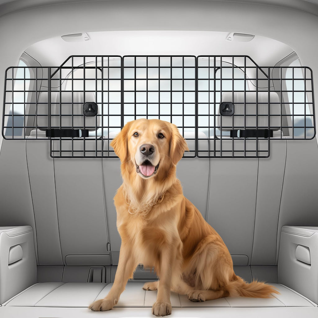Rabbitgoo Dog Car Barrier for SUVs — Universal Fit, Triple-Fold Design