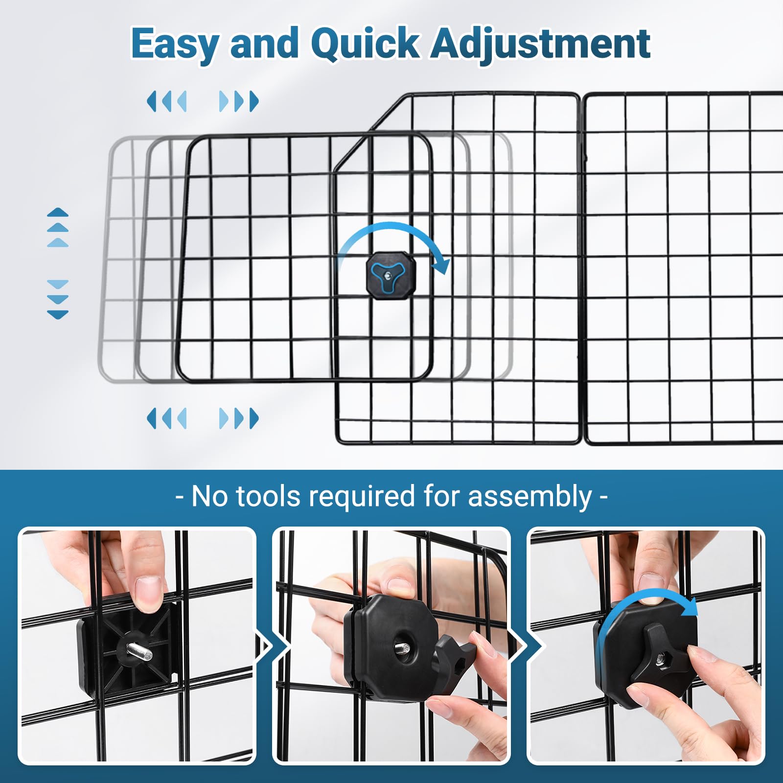 Rabbitgoo Dog Car Barrier for SUVs — Universal Fit, Triple-Fold Design