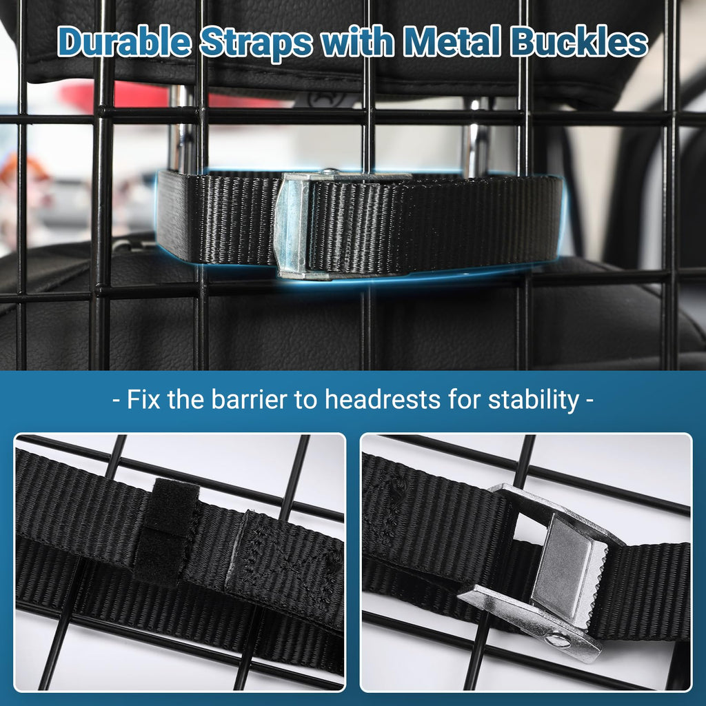 Rabbitgoo Dog Car Barrier for SUVs — Universal Fit, Triple-Fold Design