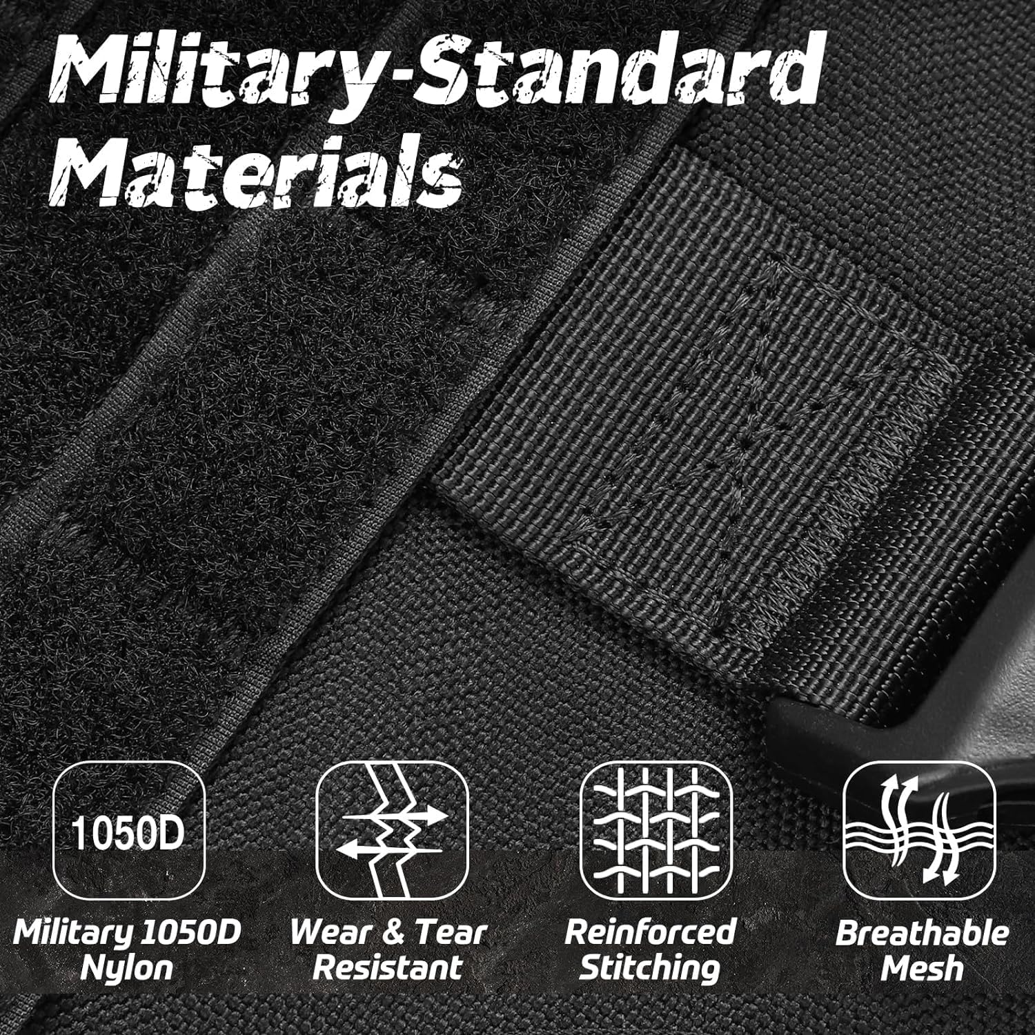 rabbitgoo Tactical Dog Harness for Large Dogs | Heavy-Duty No-Pull Vest with Handle | XL