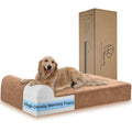 Rainmr Orthopedic Large Dog Bed — 7-Inch Memory Foam, Waterproof Liner, 48x30x7 in Khaki