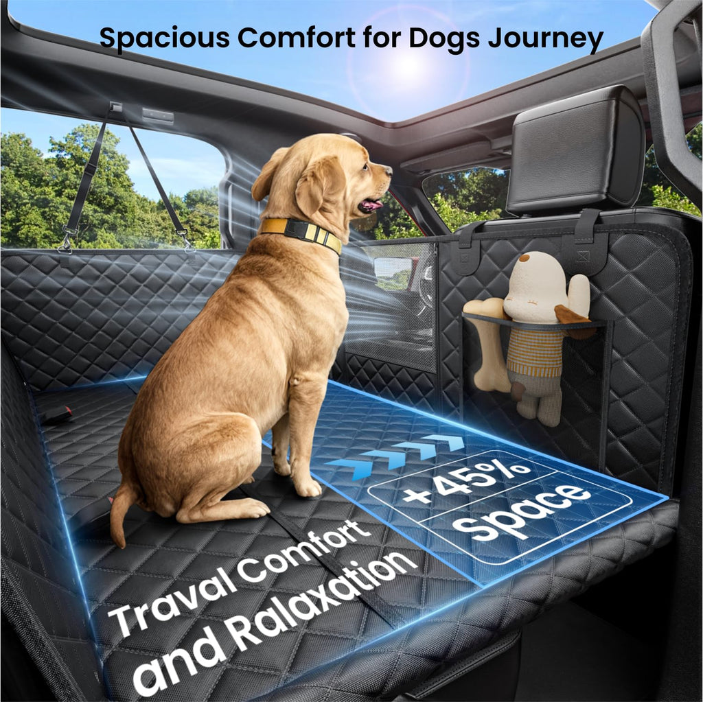 REEVAA Dog Truck Seat Cover — XL Hammock, Waterproof, 450 lb Capacity, Universal Fit