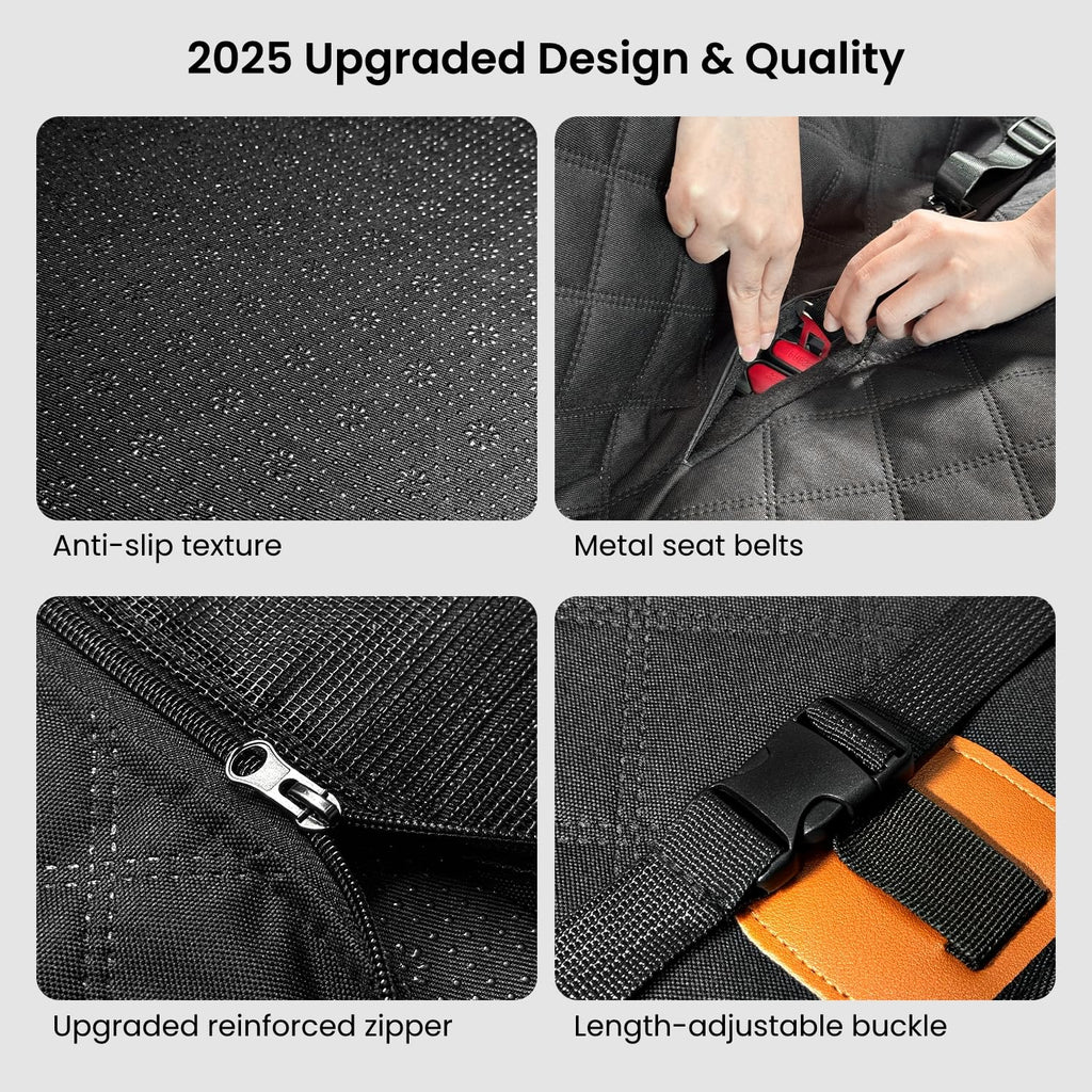 REEVAA Dog Truck Seat Cover — XL Hammock, Waterproof, 450 lb Capacity, Universal Fit