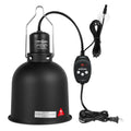 REPTI ZOO Reptile Light Fixture with Dimming Thermostat — 5.5-Inch Deep Dome, 100W Max