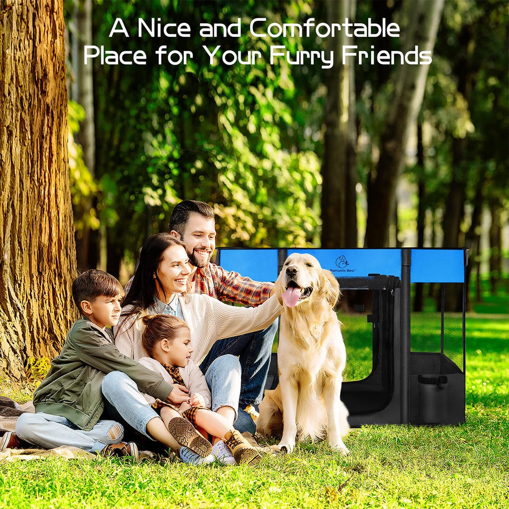 ROMANTIC BEAR 40x32x24 Inches Dog Playpen – Foldable Portable Pet Playpen