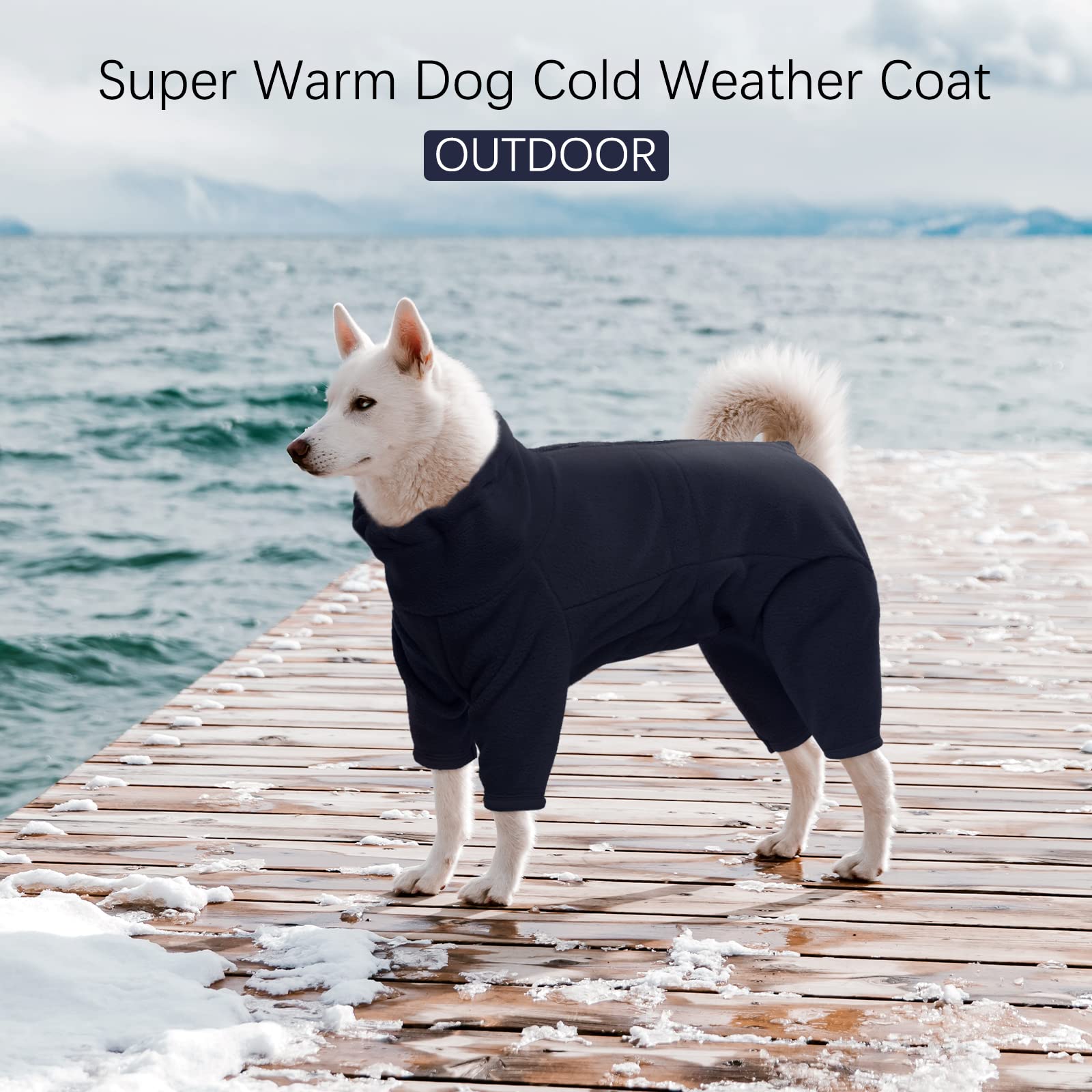 ROZKITCH Dog Winter Coat - Soft Fleece Pullover, Windproof Warm Coat