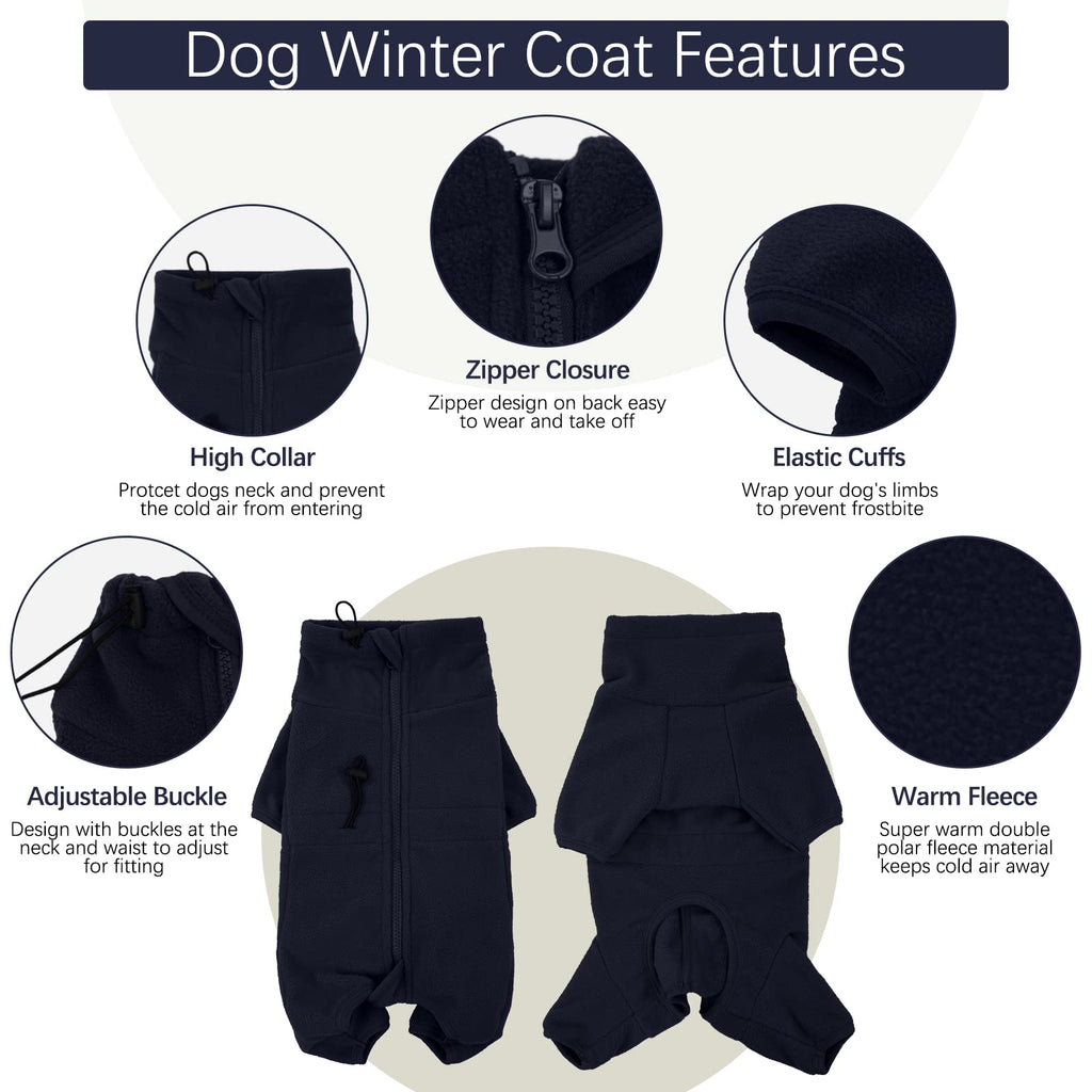 ROZKITCH Dog Winter Coat - Soft Fleece Pullover, Windproof Warm Coat