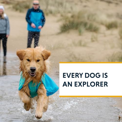Ruffwear Sun Shower Dog Raincoat - All-Weather Waterproof, Windproof, Lightweight (Mineral Yellow) - Large