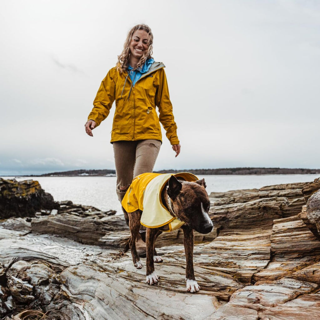 Ruffwear Sun Shower Dog Raincoat Small Mineral Yellow — All-Weather Waterproof Jacket