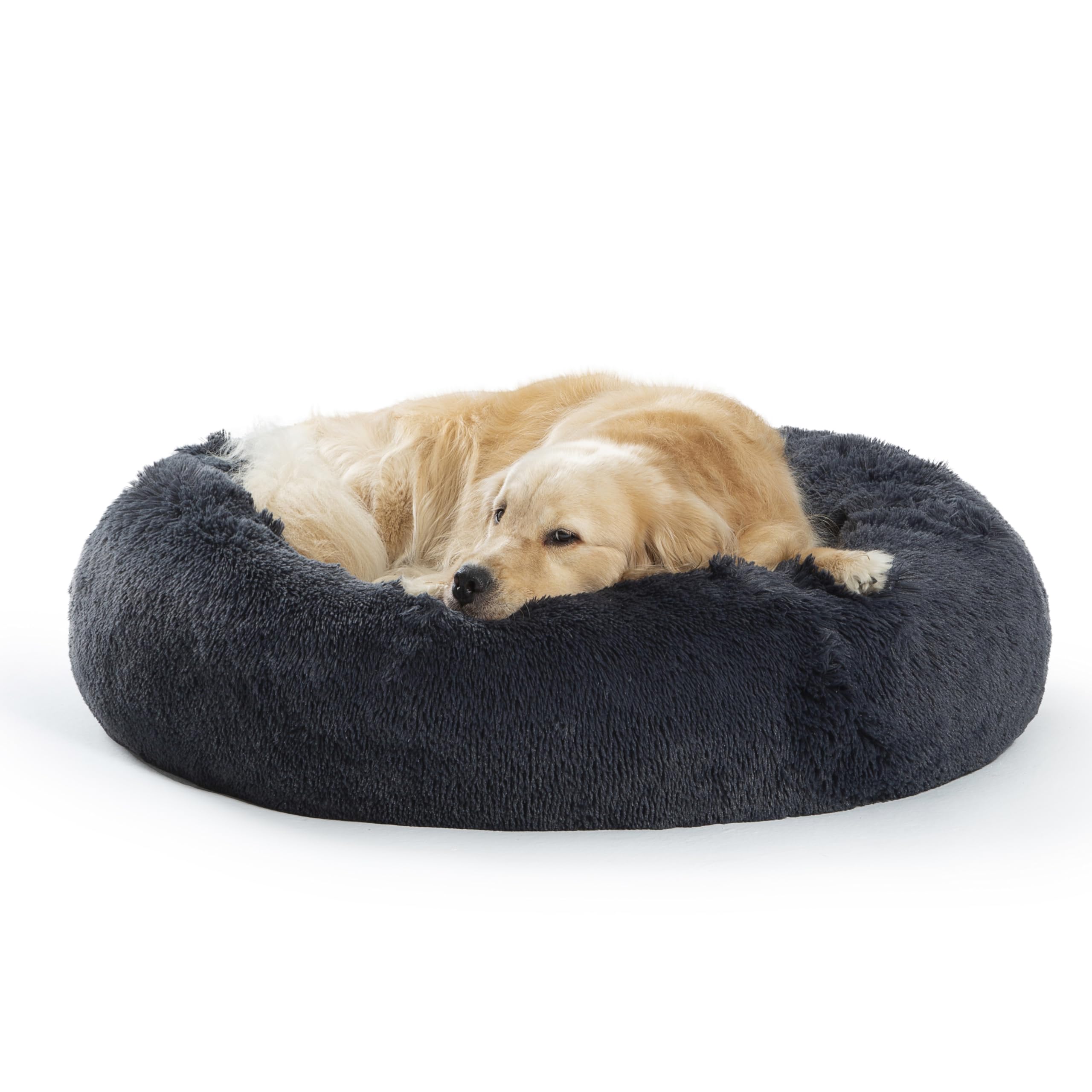 SAVFOX Calming Dog Bed | Plush Donut Bed for Small–XL Dogs – Anti-Anxiety & Washable