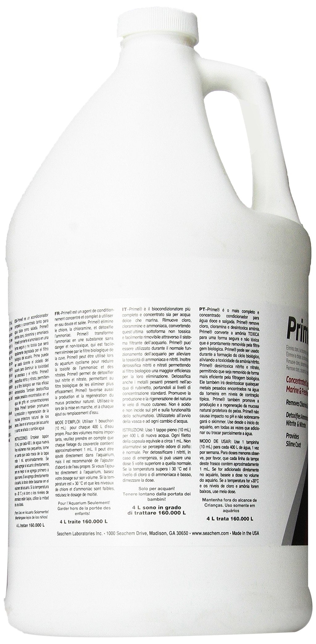 Seachem Prime Fresh & Saltwater Conditioner – Chlorine & Chloramine Detoxifier (1 gal)