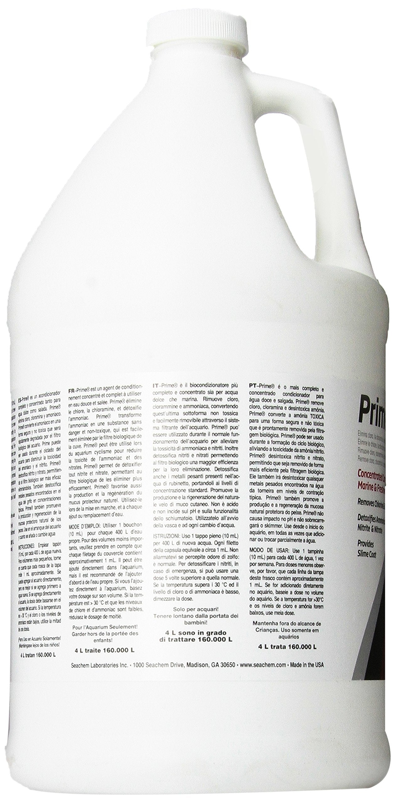 Seachem Prime Fresh & Saltwater Conditioner – Chlorine & Chloramine Detoxifier (1 gal)