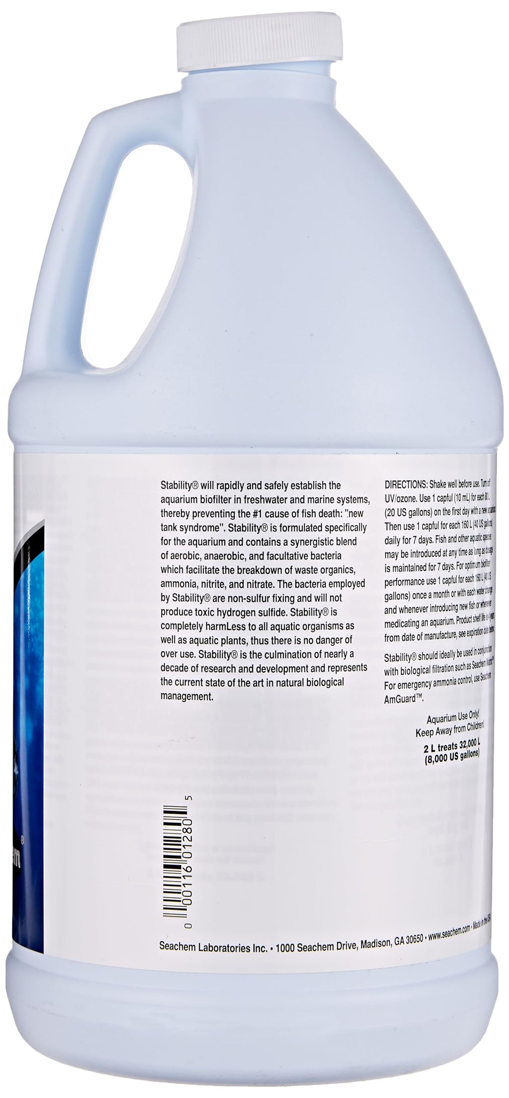 Seachem Stability - Rapid Biofilter Establishment for Freshwater & Marine Tanks (2L / 67.6 oz)