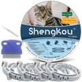 ShengKou Flea & Tick Collar for Cats - 4 Pack (4 x 6 Months) Waterproof, Natural Lemongrass
