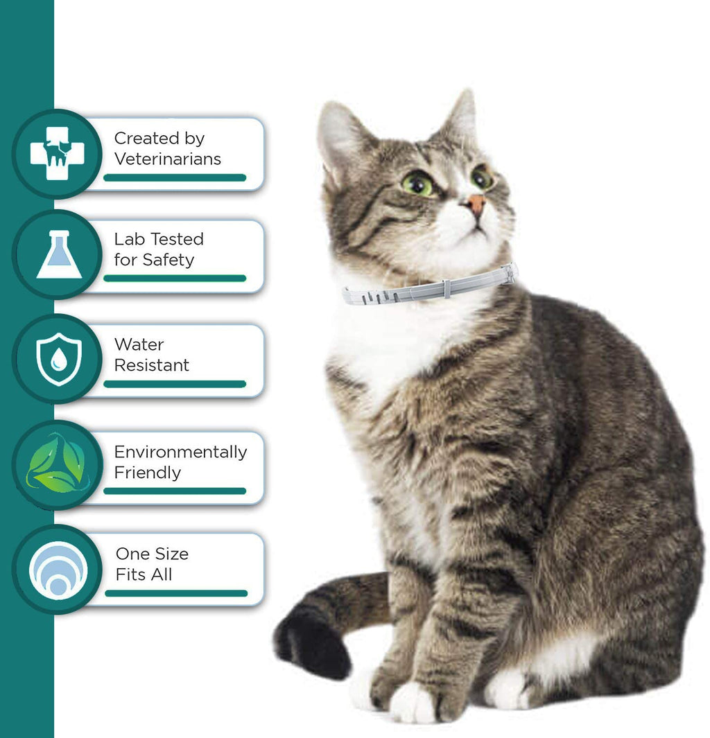 ShengKou Flea & Tick Collar for Cats - 4 Pack (4 x 6 Months) Waterproof, Natural Lemongrass