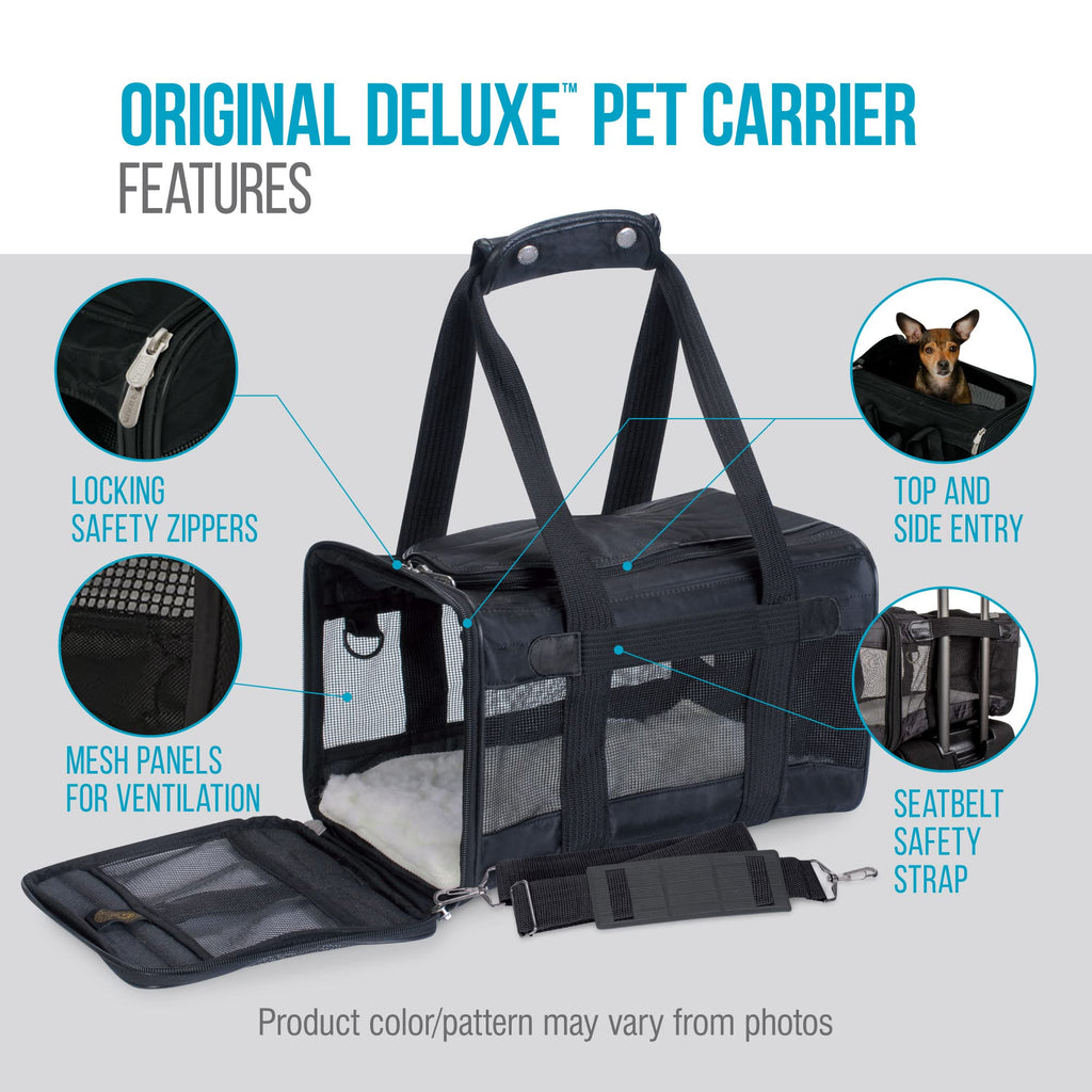 Sherpa Original Deluxe Travel Pet Carrier (Medium) – Airline Approved & Guaranteed On Board – Black