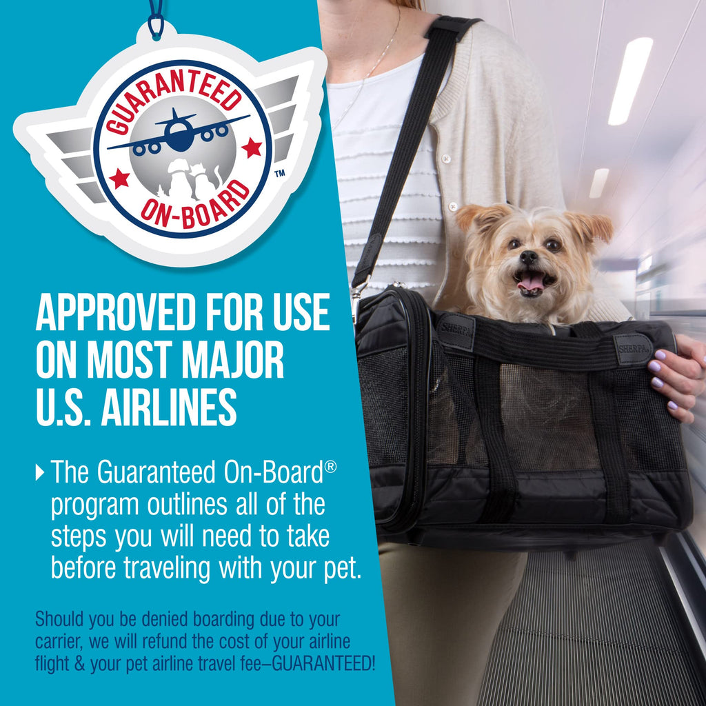 Sherpa Original Deluxe Travel Pet Carrier (Medium) – Airline Approved & Guaranteed On Board – Black