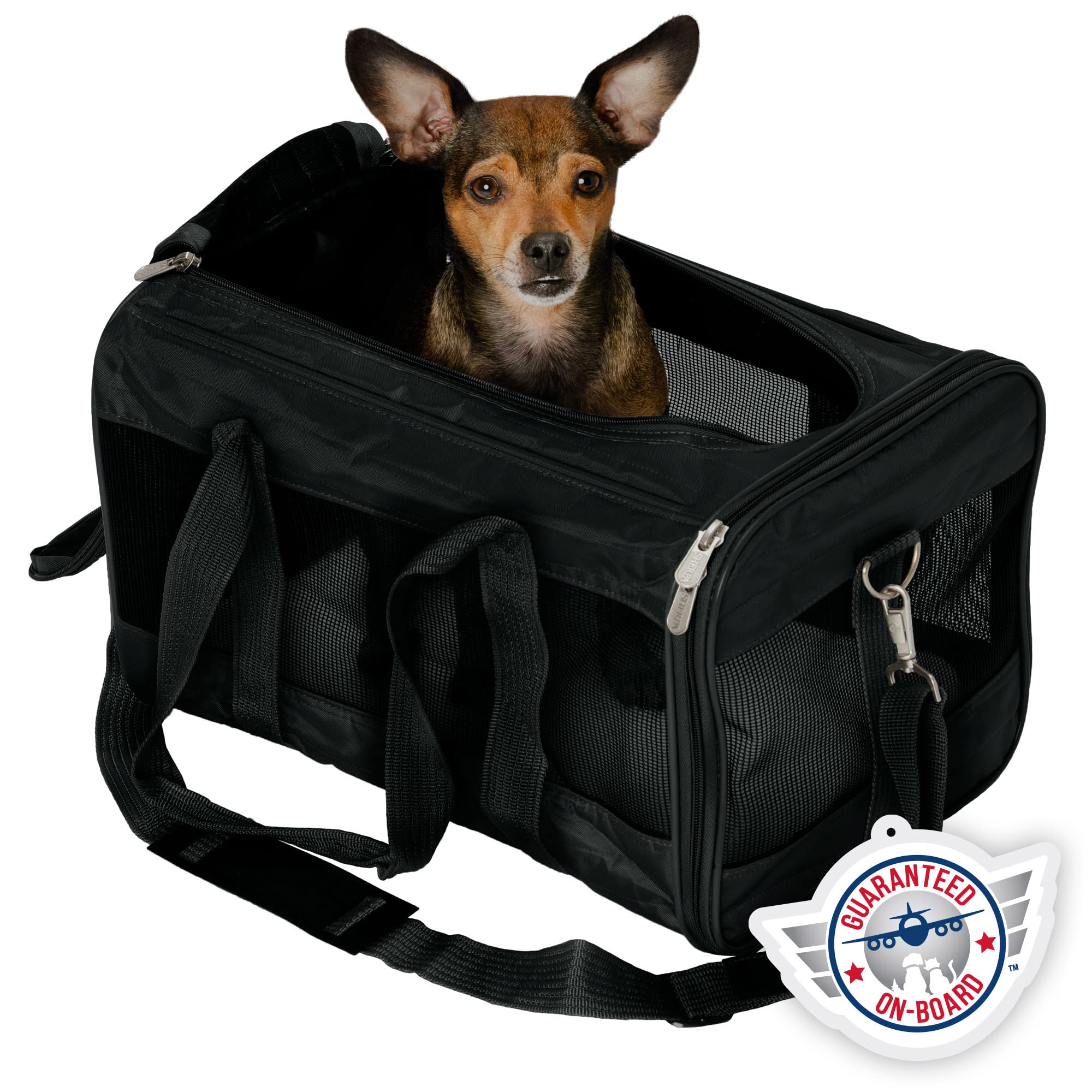 Sherpa Original Deluxe Travel Pet Carrier (Medium) – Airline Approved & Guaranteed On Board – Black