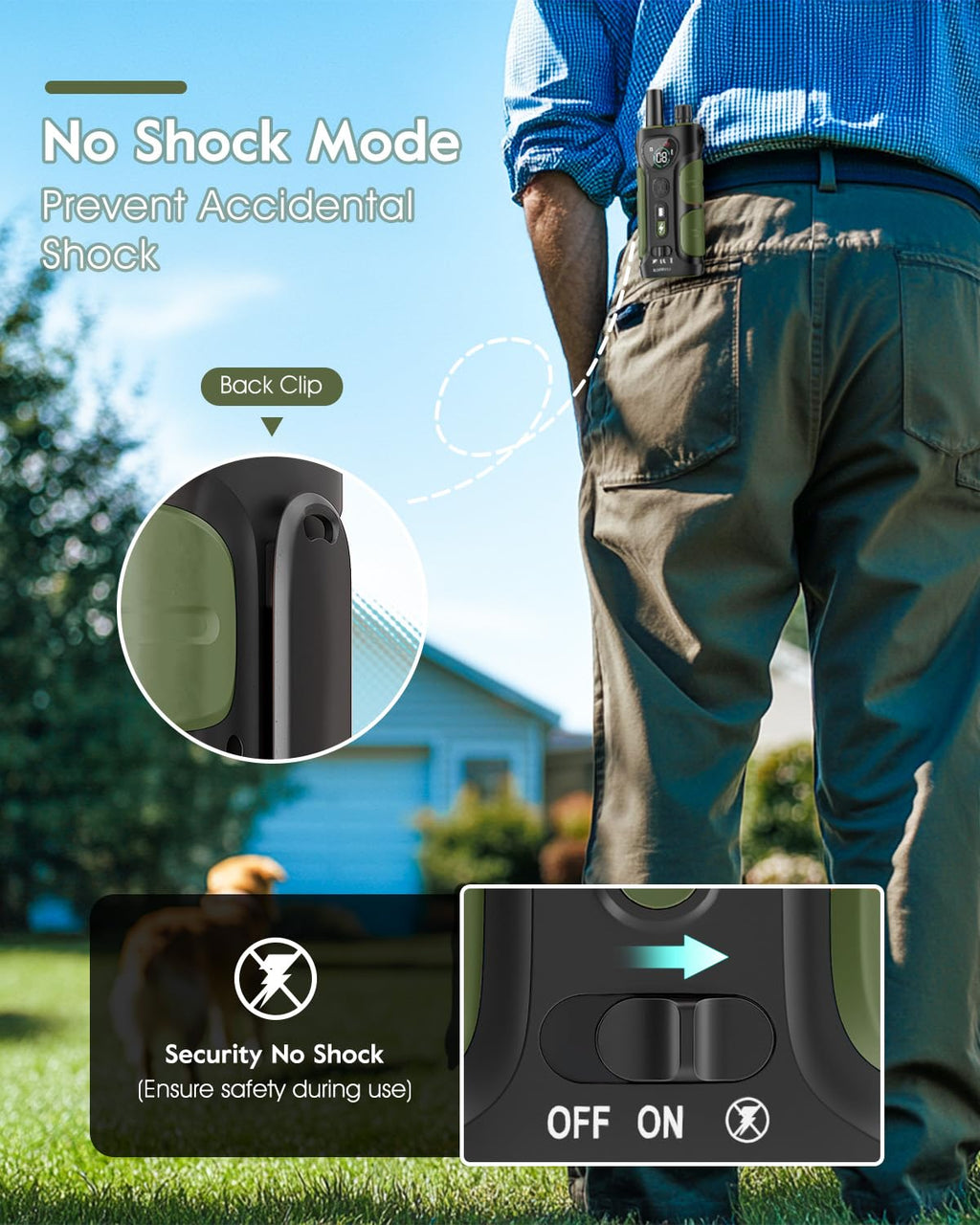 SLOPEHILL Dog Training Collar 2-Pack — 4200ft Remote, IP68 Waterproof, Beep, Vibration, Light, No Shock