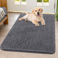 Smiry Dog Door Mat 40x32 — Absorbs Moisture & Dirt, Non-Slip Indoor Doormat (Dark Grey)