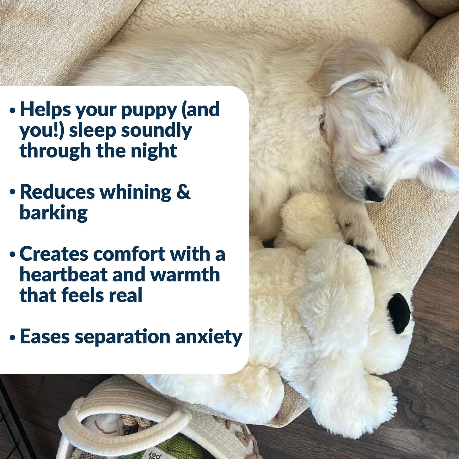 Snuggle Puppy Original Heartbeat Toy for Dogs | Anxiety Relief & Calming Aid