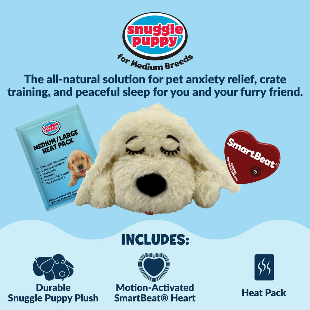 Snuggle Puppy Original Heartbeat Toy for Dogs | Anxiety Relief & Calming Aid