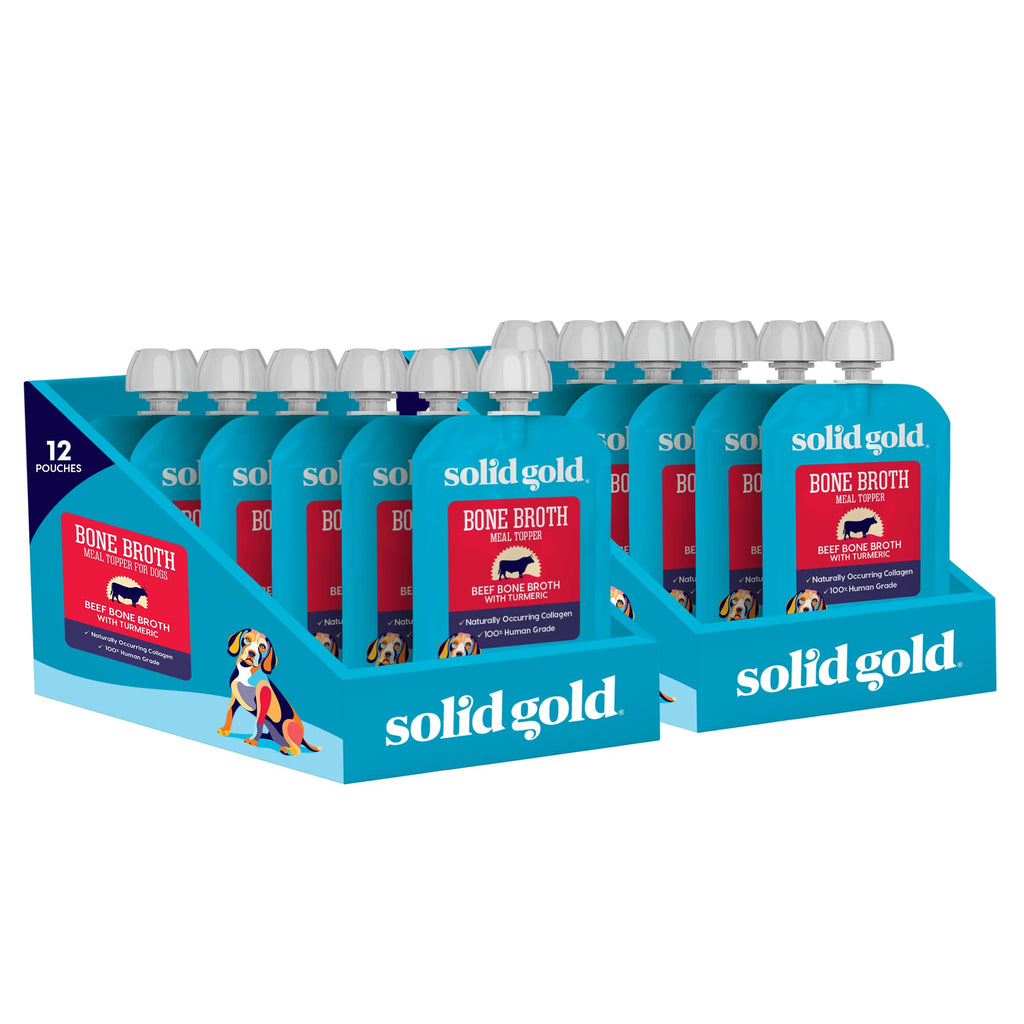 Solid Gold Beef Bone Broth for Dogs — Limited-Ingredient Topper with Collagen