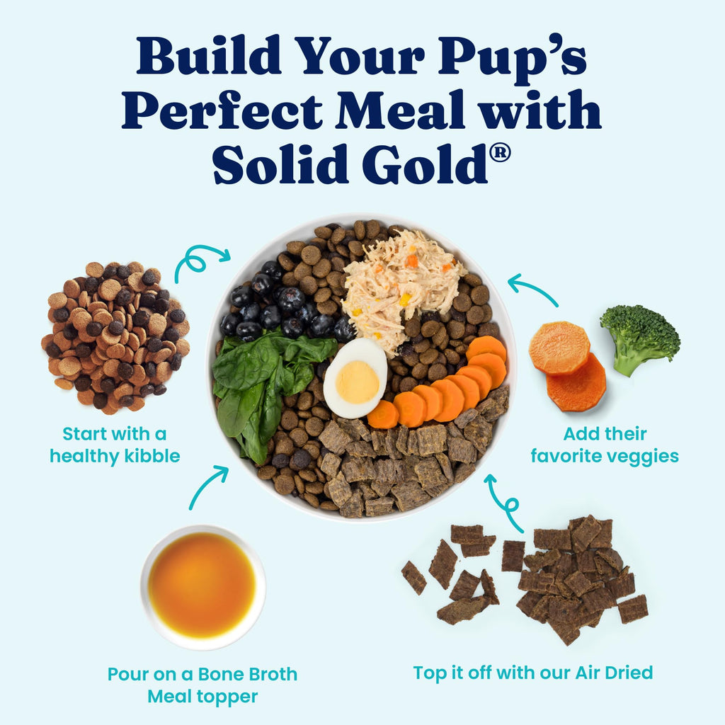 Solid Gold Beef Bone Broth for Dogs — Limited-Ingredient Topper with Collagen