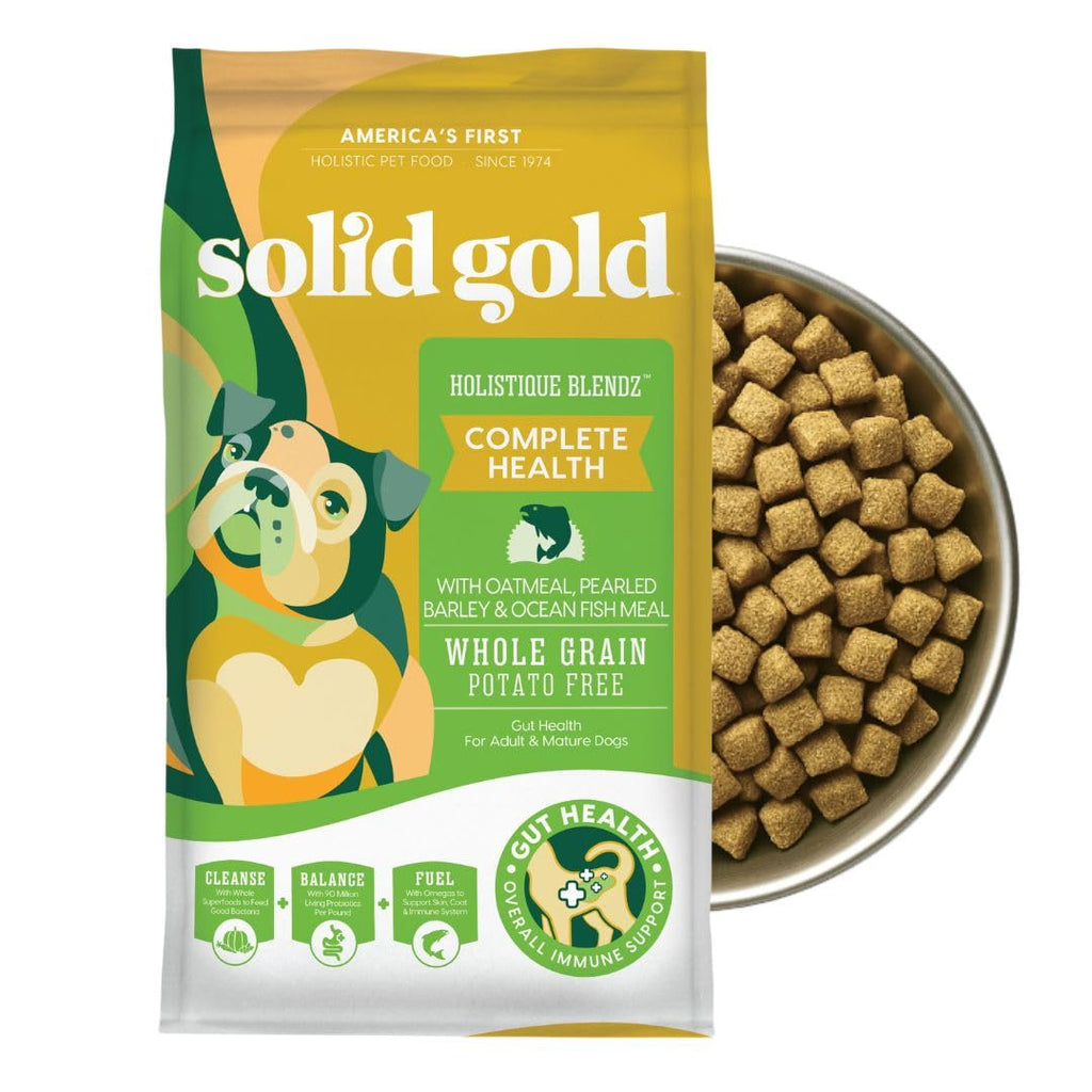 Solid Gold Dry Dog Food for Adults & Seniors — Potato-Free High-Fiber Holistique Blendz (24 lb)