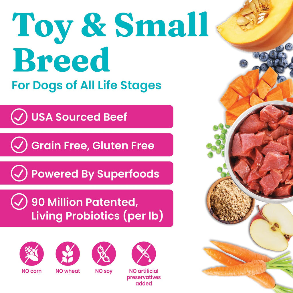 Solid Gold Mighty Mini Small Breed Dry Dog Food – Real Beef, Grain Free, Probiotics | 11 lb