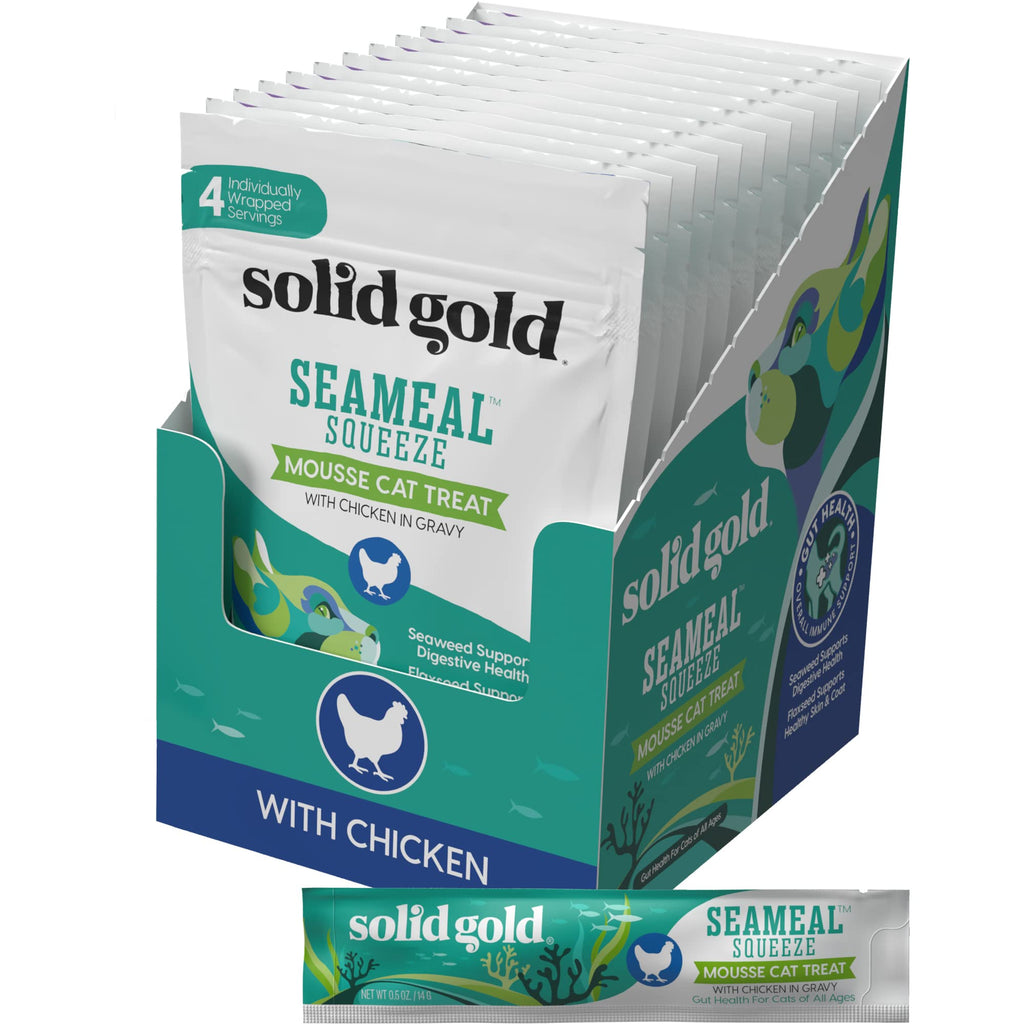SeaMeal Squeeze Chicken Treats with Seaweed – Skin & Coat Support | Solid Gold