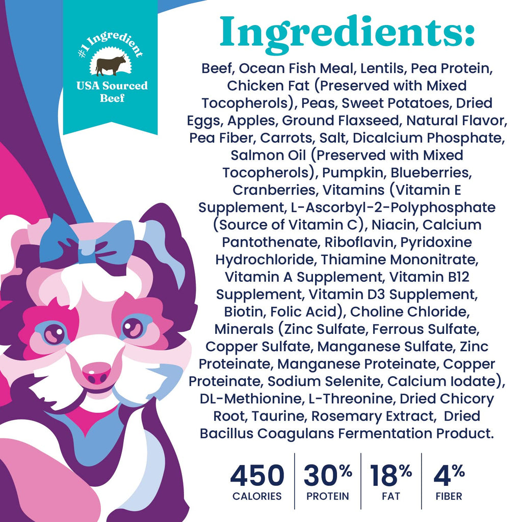 Solid Gold Mighty Mini Small Breed Dry Dog Food – Real Beef, Grain Free, Probiotics | 11 lb