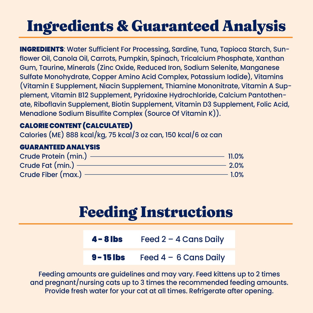 Solid Gold Wet Cat Food Shreds in Gravy — Grain-Free Tuna & Sardine Canned Cat Food for Cats & Kittens (24ct/3oz)